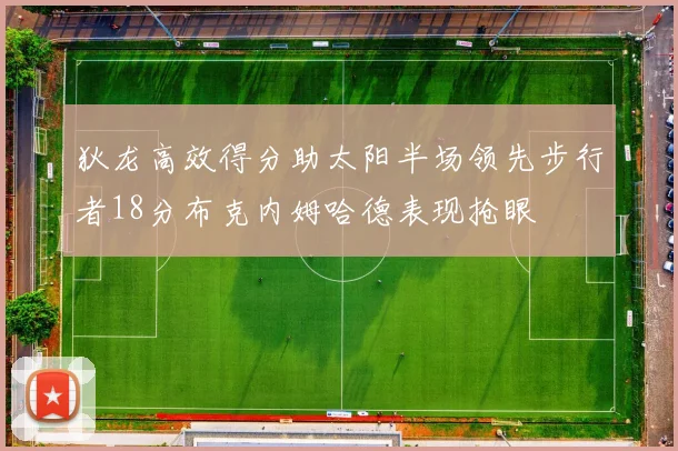 狄龙高效得分助太阳半场领先步行者18分布克内姆哈德表现抢眼